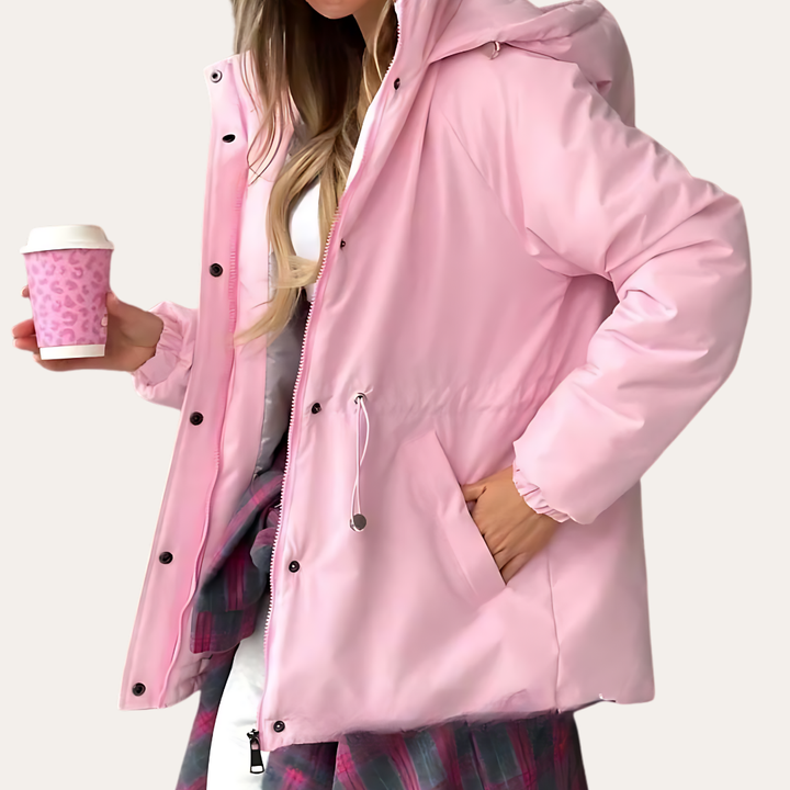 Damen Parka mit Tunnelzug, Stehkragen und Taschen | Vestea