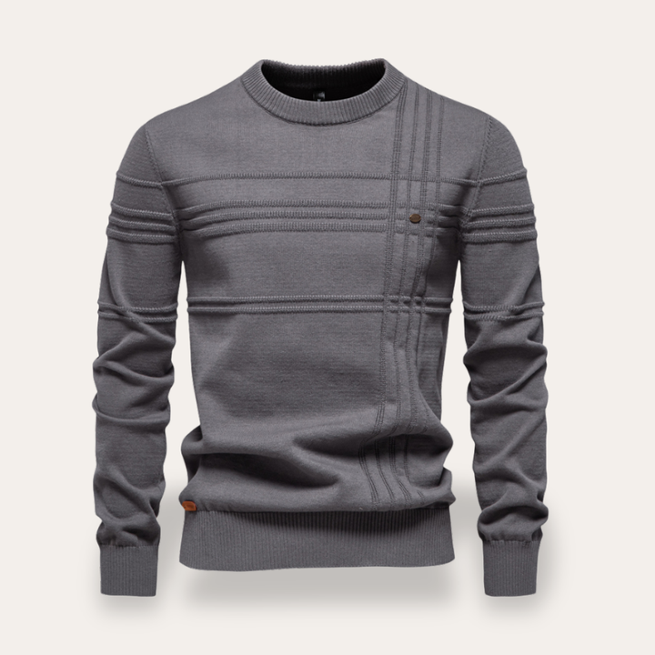 Herren Pullover Strick Rundhals Slim Fit | Vestea