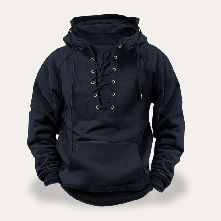 Herren Kapuzenpullover Schnürung Freizeit Pullover | Vestea