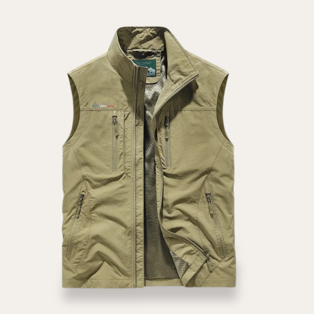 Herren Outdoor Weste mit Reißverschluss und Taschen | Vestea