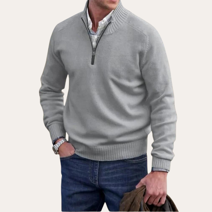 Herren Pullover mit Halbzipp Kragen | Vestea
