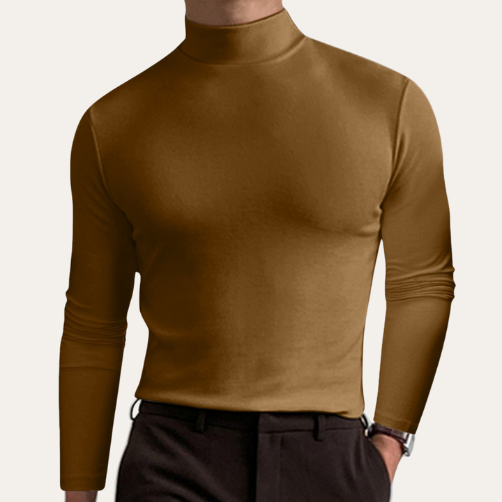 Herren Rollkragenpullover Langarm Slim Fit | Vestea
