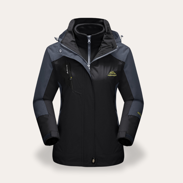 Damen Outdoorjacke wasserdicht mit Kapuze und Reißverschluss | Vestea