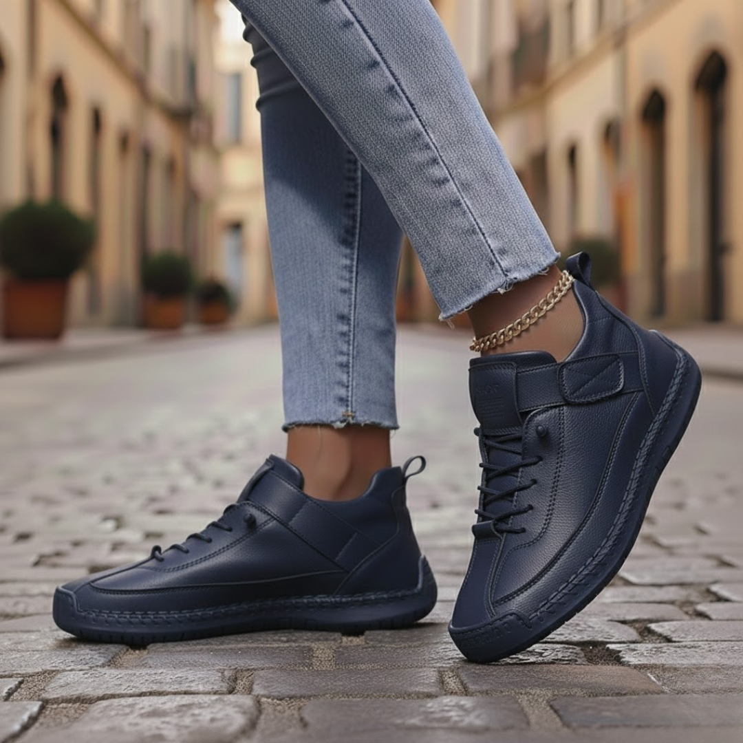 Chaussures orthopédiques pour femmes, large largeur, semelle intérieure rembourrée, à enfiler