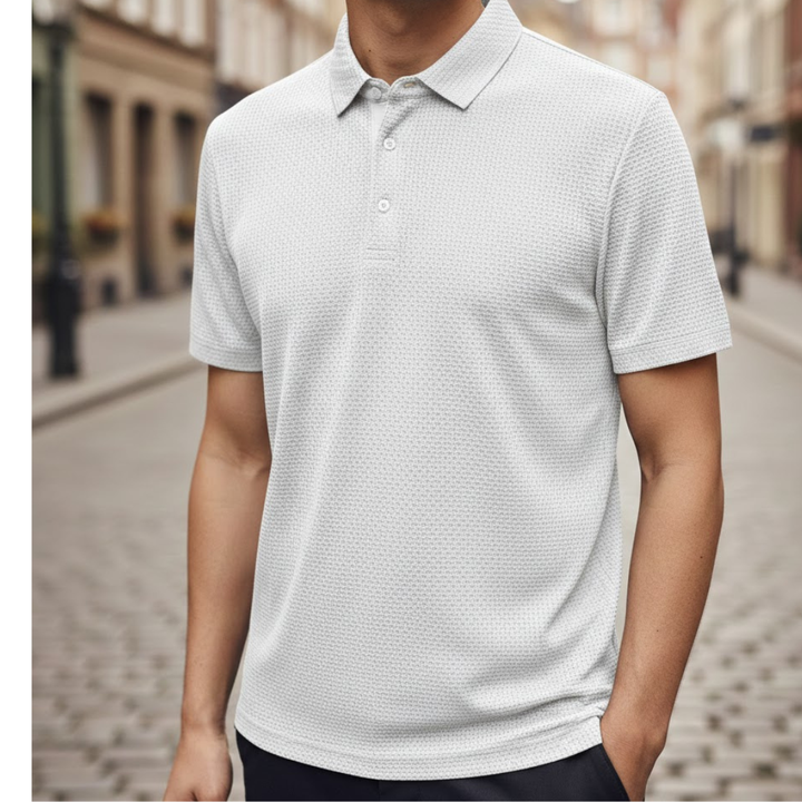 Camiseta de hombre tipo polo, manga corta, con cuello, para verano