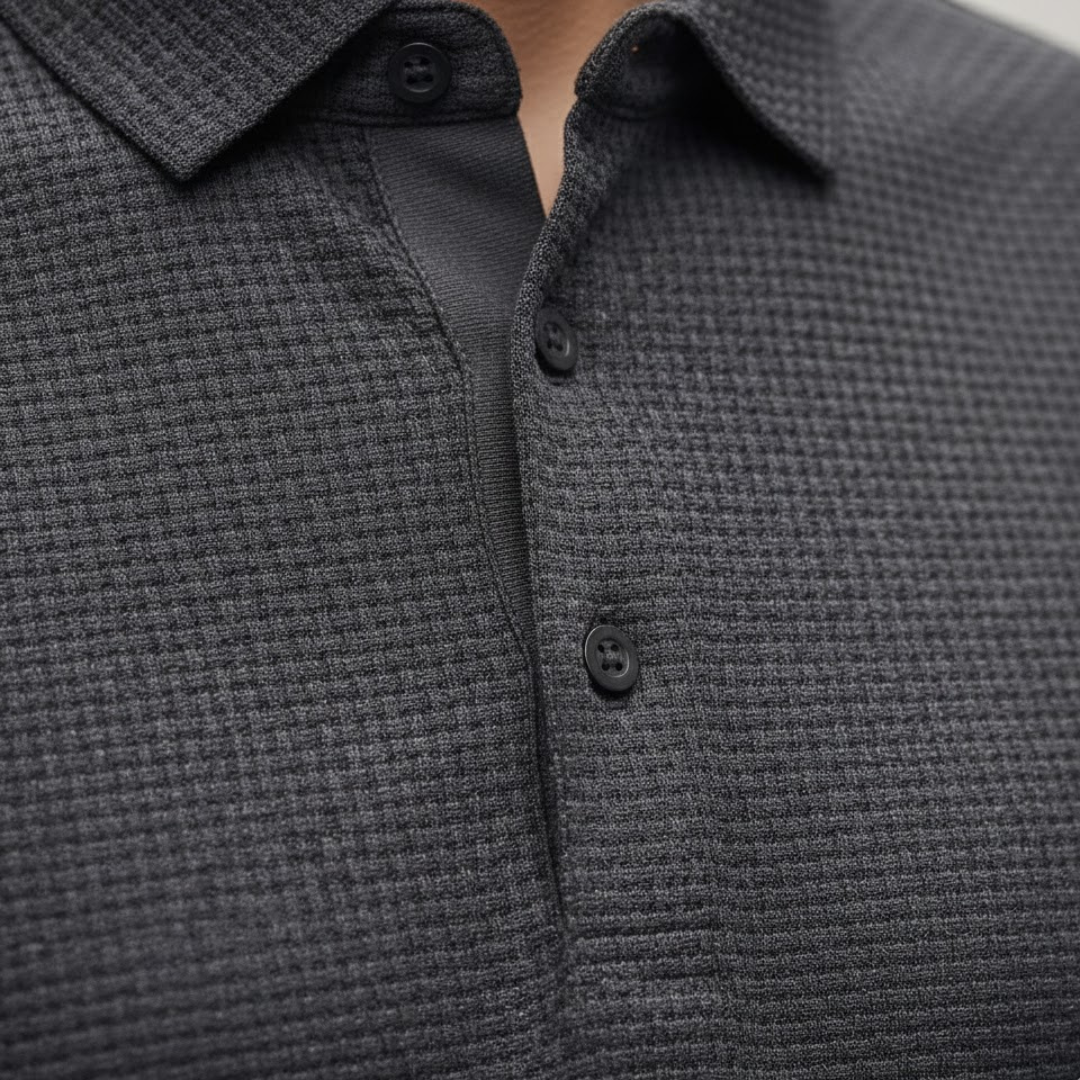 Camiseta de hombre tipo polo, manga corta, con cuello, para verano