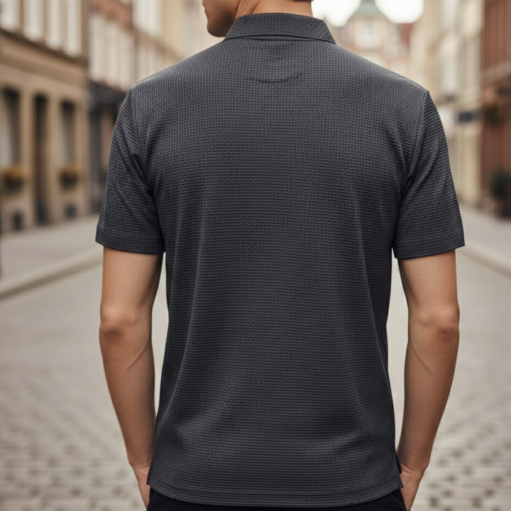 Camiseta de hombre tipo polo, manga corta, con cuello, para verano