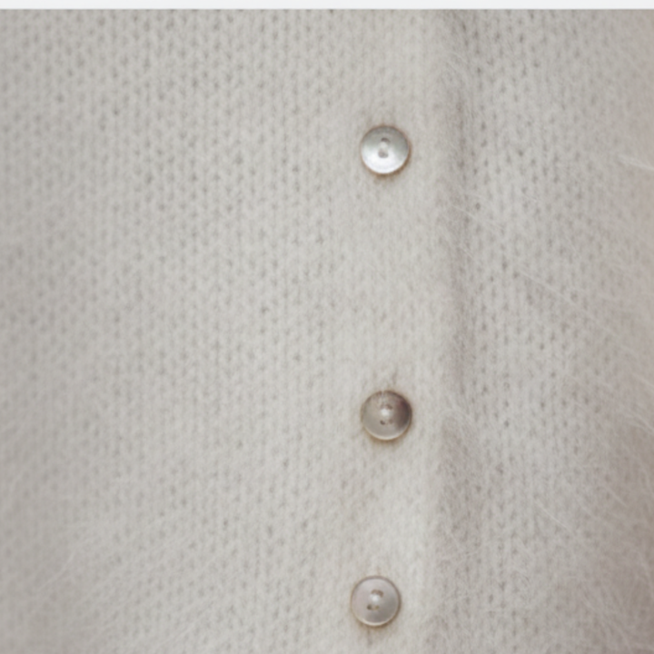 Womens Midi Knit Dress Faux Rabbit Fur V Neck Side Slit