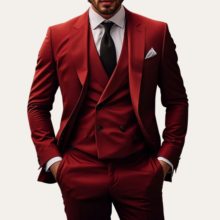 Herren Business Anzug 3-teilig Slim Fit Anzugset Festlich | Vestea