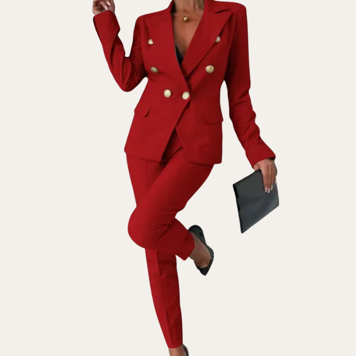 Damen Business Anzug Hosenanzug Elegant Blazer Hose | Vestea