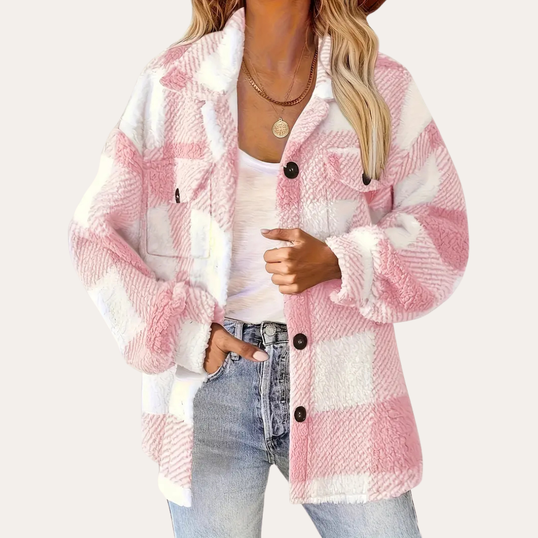 Gemusterte Flanelljacke für Damen | Vestea