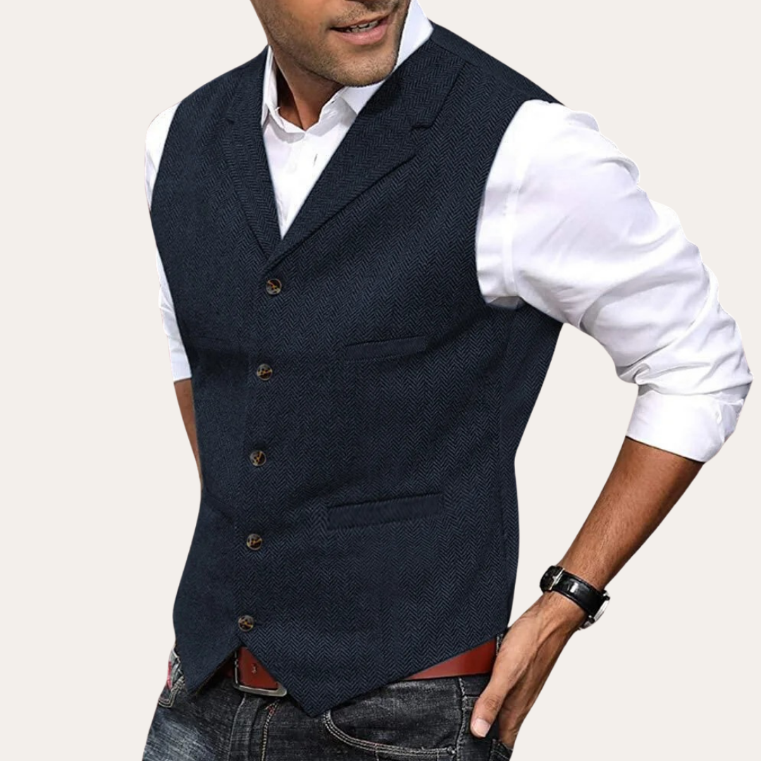 Herren Anzugweste Slim Fit ärmellos für Business Outfit | Vestea