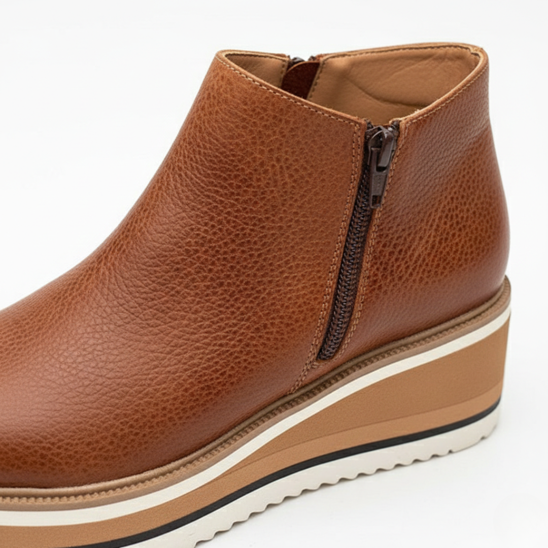 Bottines à talon compensé orthopédiques pour femmes