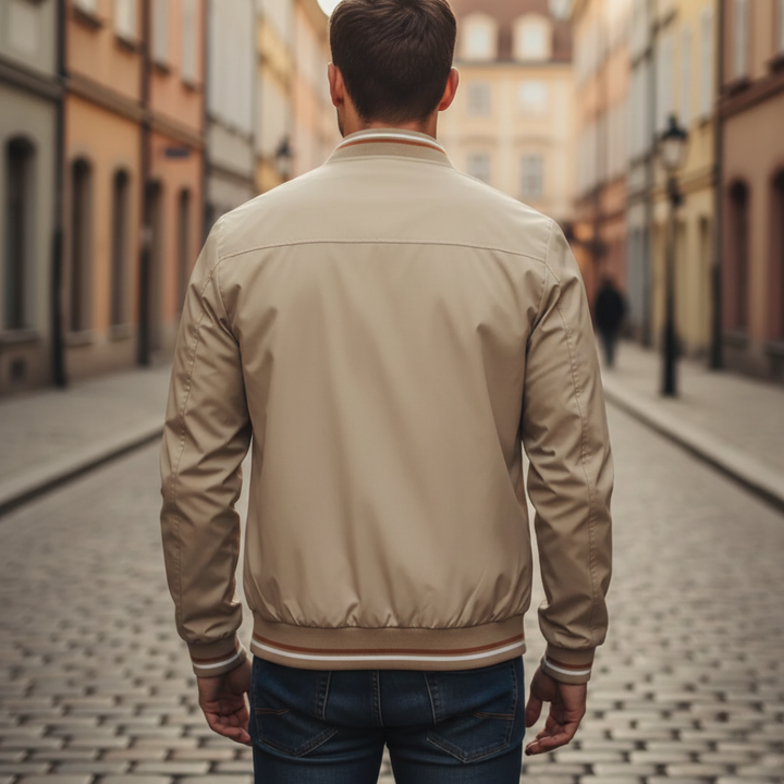 Chaqueta corta con cremallera ligera para hombre
