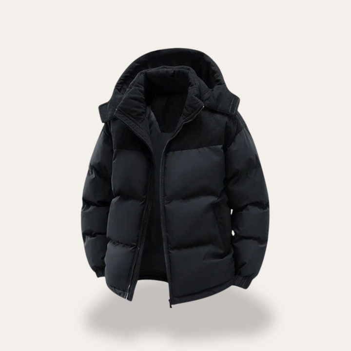 Unisex Steppjacke mit Kapuze Winter Cord | Vestea
