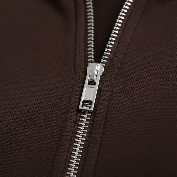 Ensemble détente Veste zippée Pantalon évasé Coupe décontractée Femme