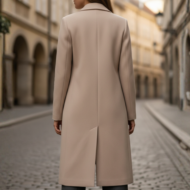 Damen Lange Elegante Jacke aus Stoff | Vestea