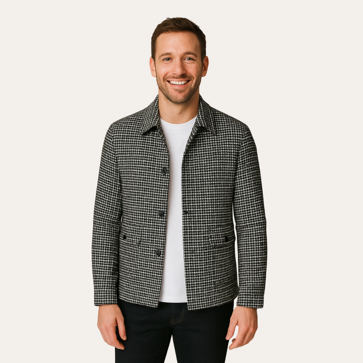 Herren Karojacke Bicolor Wollmischung | Vestea