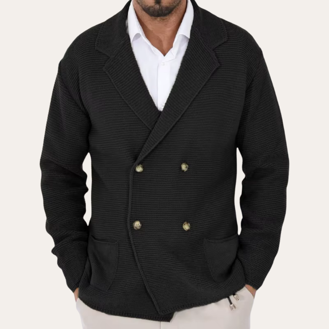 Herren Strickjacke Doppelreiher Wollmix | Vestea