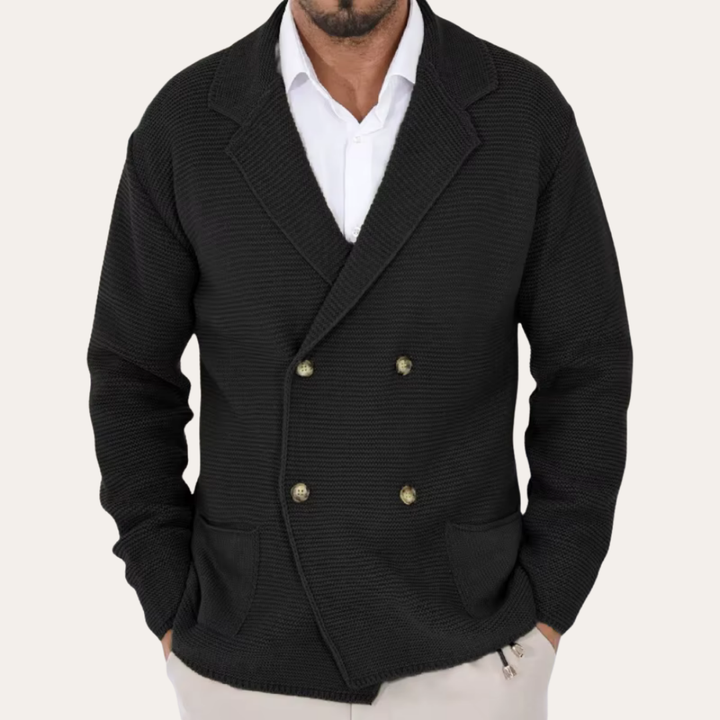 Herren Strickjacke Doppelreiher Wollmix | Vestea