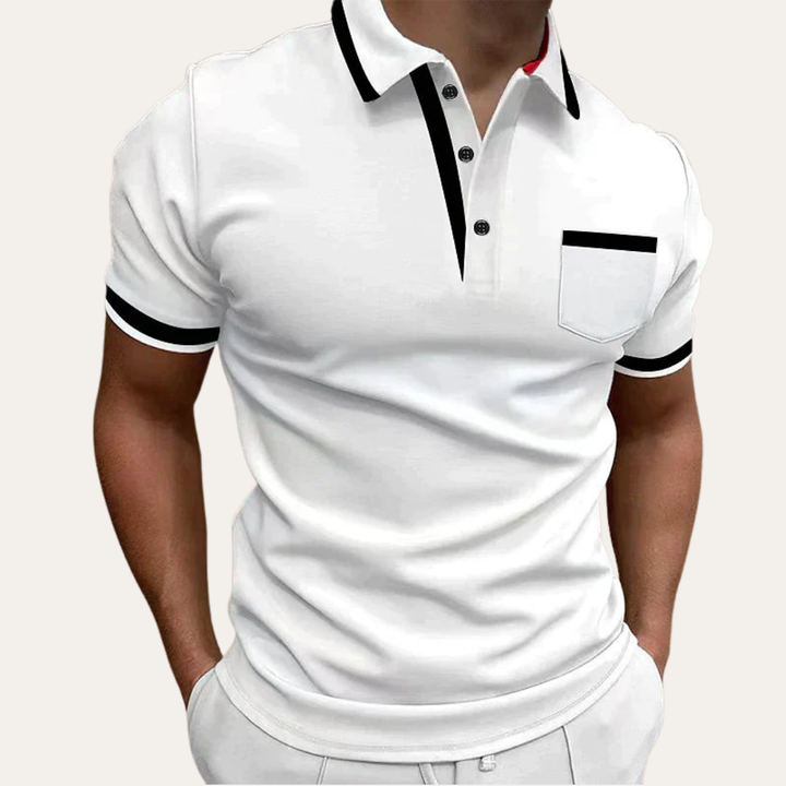 Herren Poloshirt mit Kragen und Brusttasche | Vestea