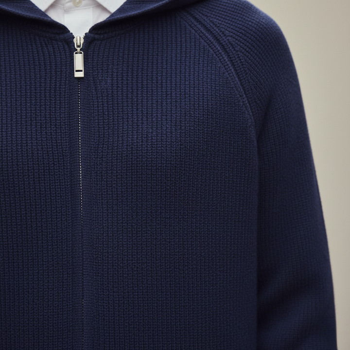 Herren Strick-Hoodie Zip Kapuzenjacke | Vestea