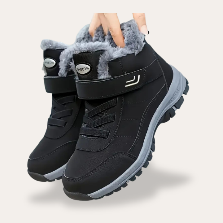 Orthopädische Wanderschuhe mit Fellkragen für Damen | Vestea