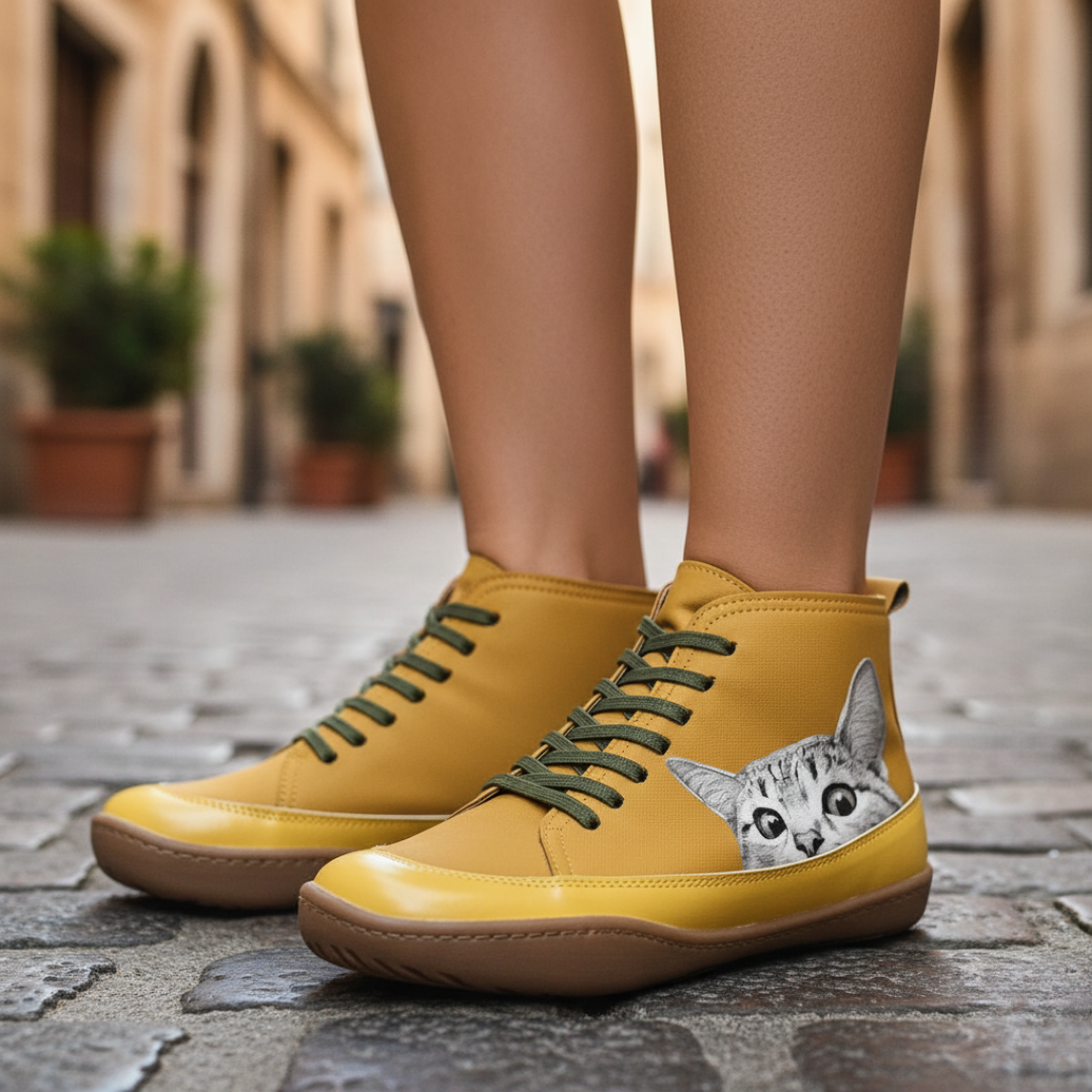 Damen Orthopädische Katzen-Sneaker High-Top | Vestea