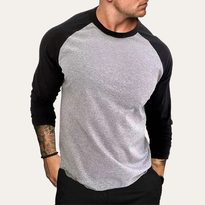 Herren Langarm Raglan T-Shirt Sport Freizeit | Vestea
