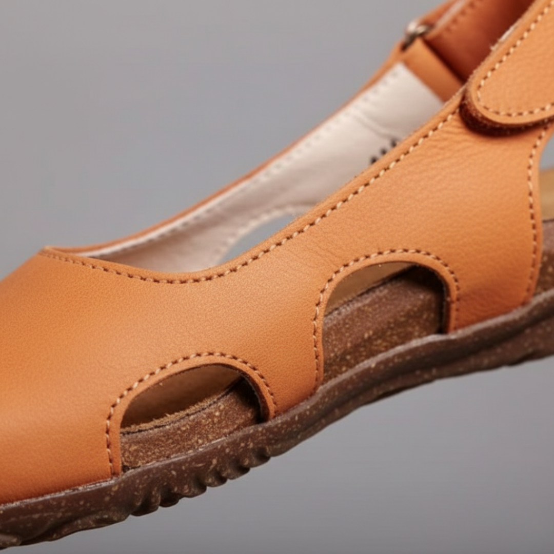 Sandales orthopédiques pour femmes, bout fermé, bride arrière