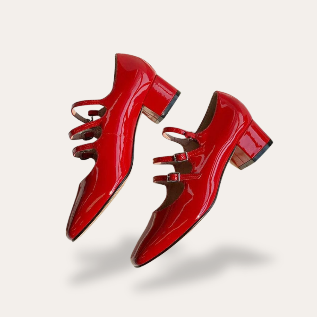 Orthopädische Mary Jane Schnürschuhe mit Blockabsatz für Damen | Vestea