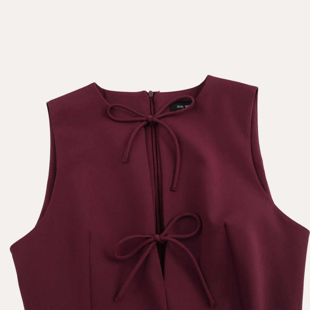 Vestea | Damen Skaterkleid Ärmellos Polyester Elegant
