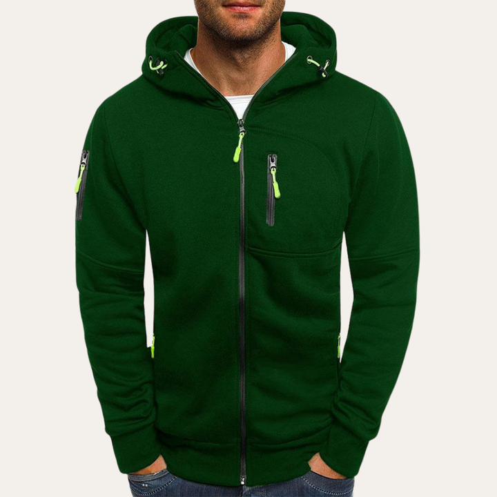 Herren Kapuzenjacke mit Reißverschluss und Taschen | Vestea