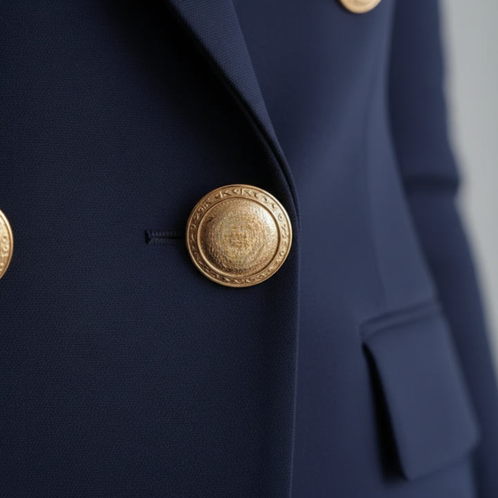 Damen Doppelreiher Blazer aus Elegantem Stoff | Vestea