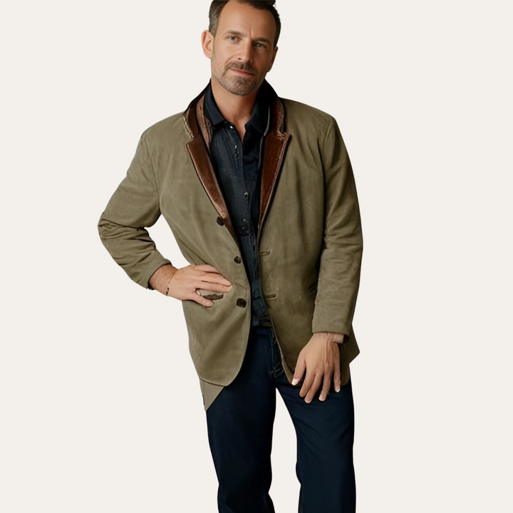 Herren Wildleder-Blazer-Jacke | Vestea