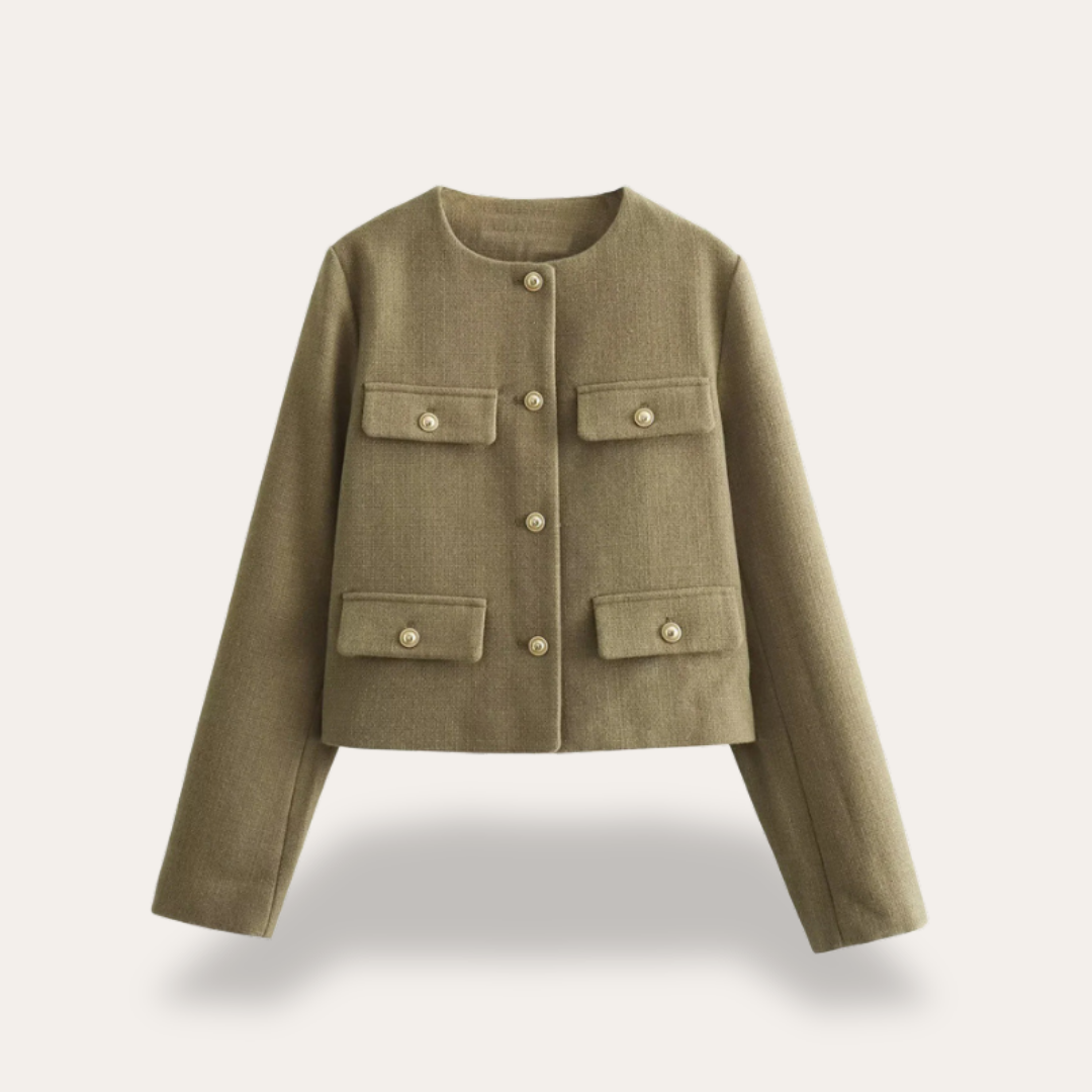 Damen Kurzjacke mit Taschen | Vestea