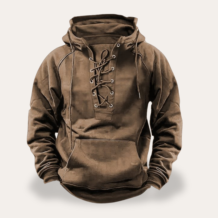 Herren Kapuzenpullover Schnürung Freizeit Pullover | Vestea