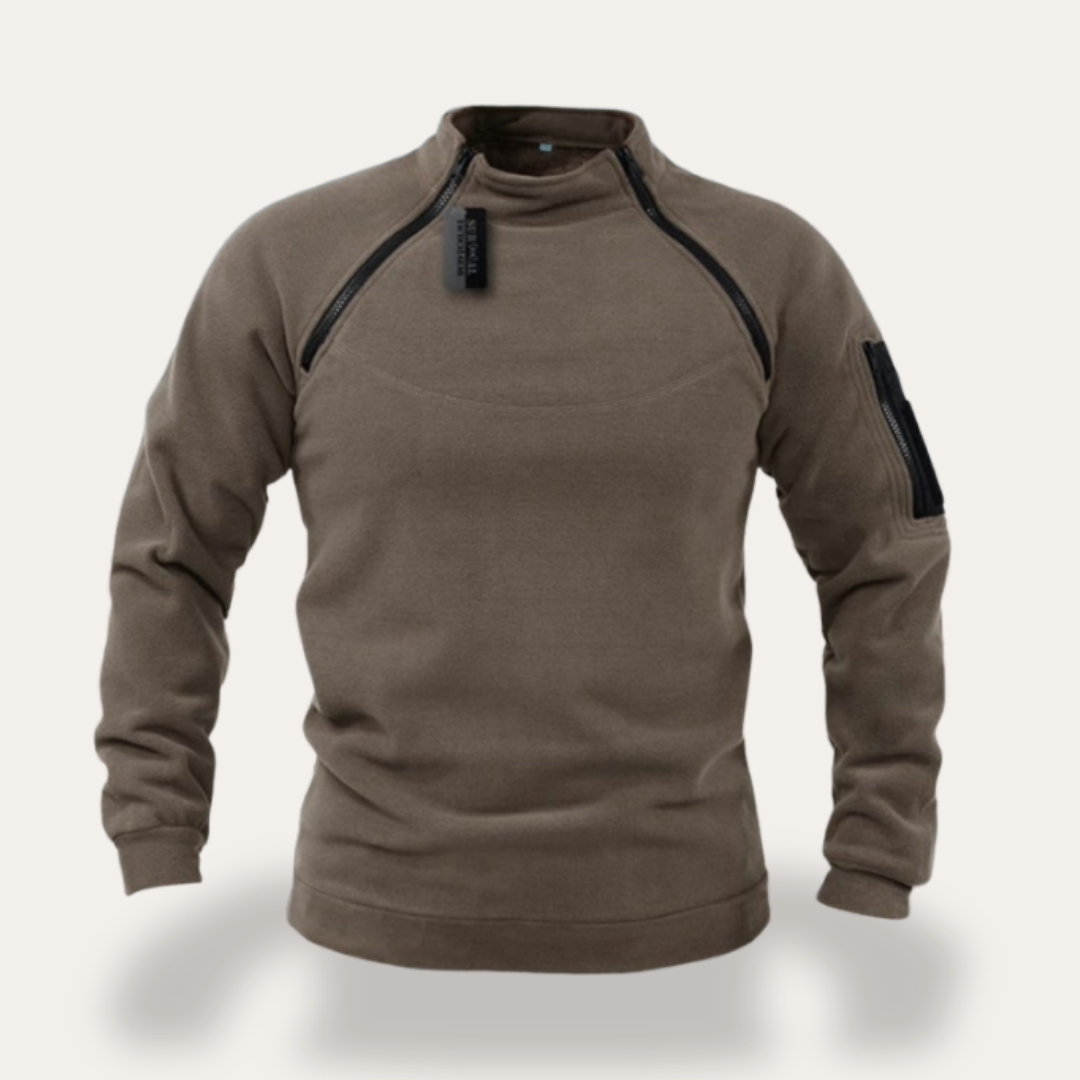 Herren Fleece Pullover Outdoor Sweatshirt mit Reißverschluss | Vestea