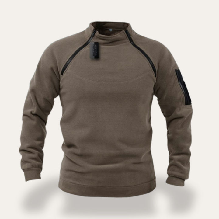 Herren Fleece Pullover Outdoor Sweatshirt mit Reißverschluss | Vestea