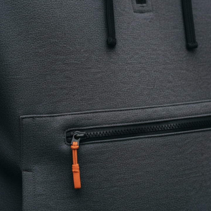 Herren Kapuzenjacke mit Reißverschluss sportliche Jacke mit Taschen | Vestea