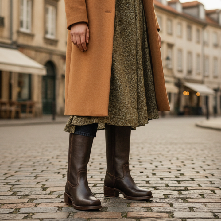 Damen Orthopädische Mid-Calf Stiefel im Reitstil | Vestea