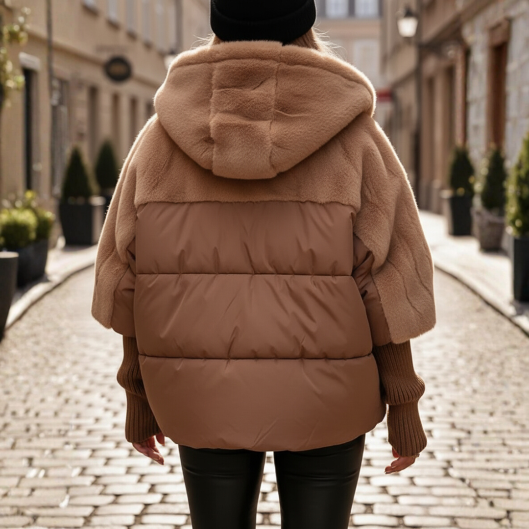 Down jacket for women with hood | Vestea