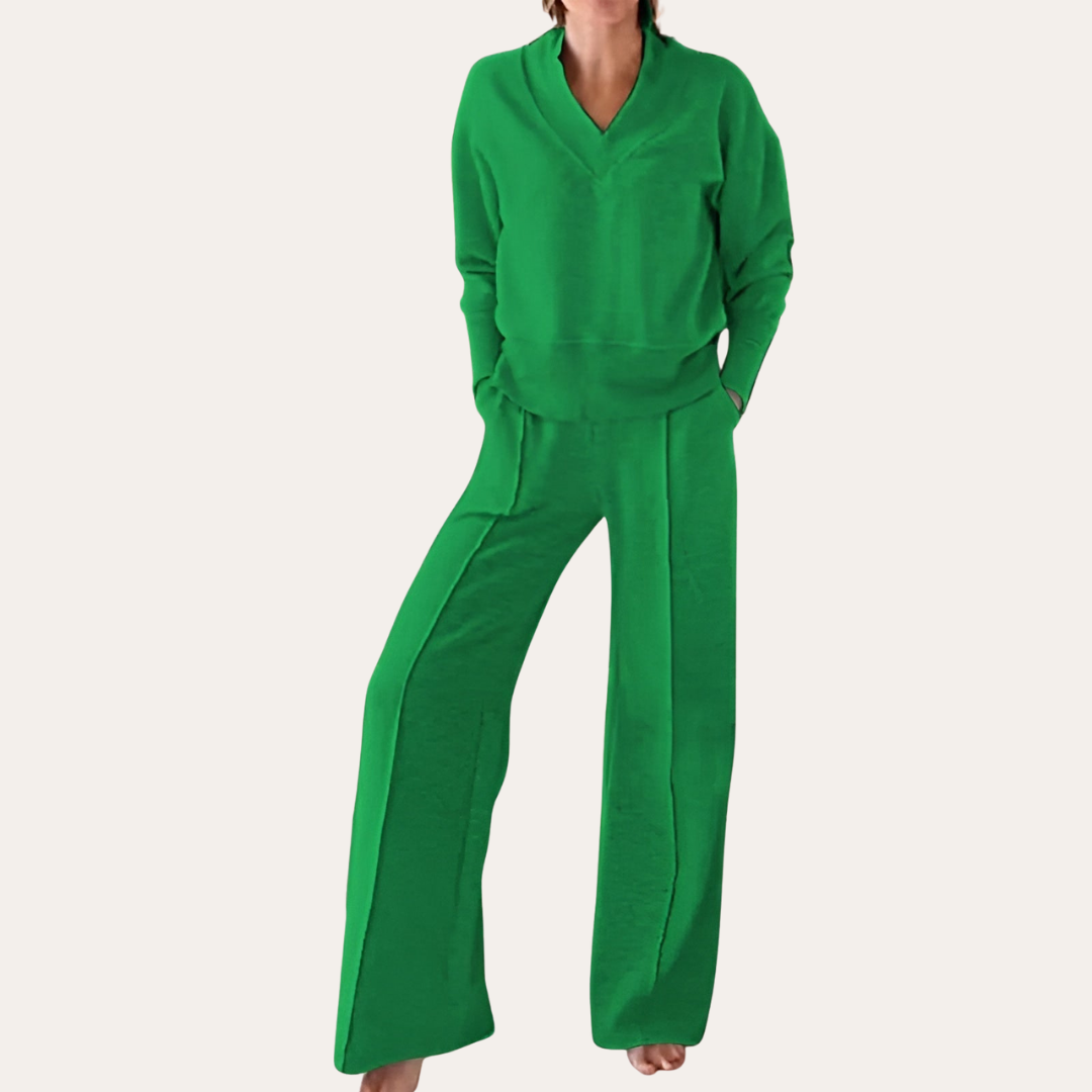 Damen Zweiteiler Lounge Set mit weitem Bein | Vestea