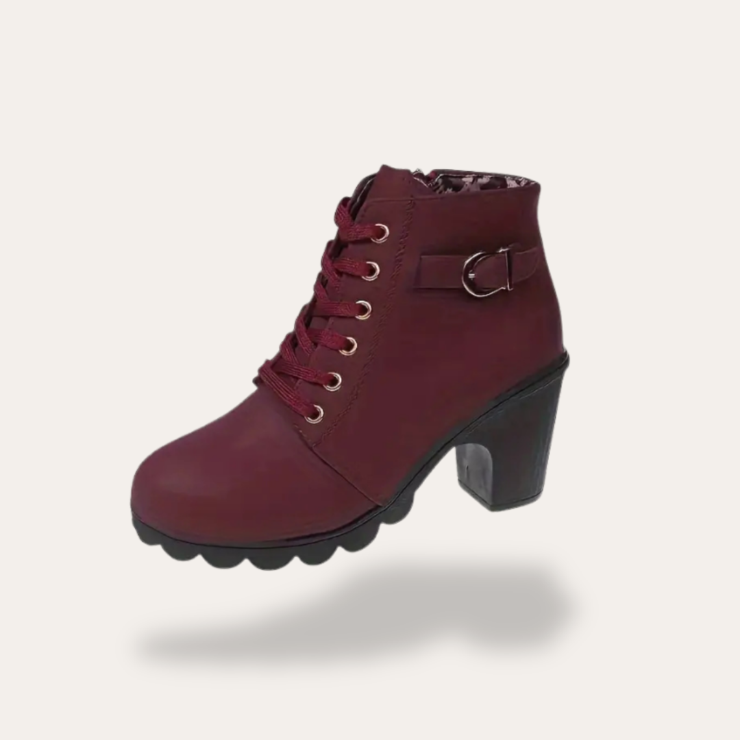 Damen Stiefeletten Schnürung Absatz Orthopädisch | Vestea