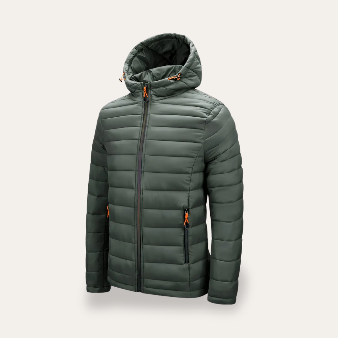 Herren Steppjacke Leichtmaterial mit Kapuze | Vestea
