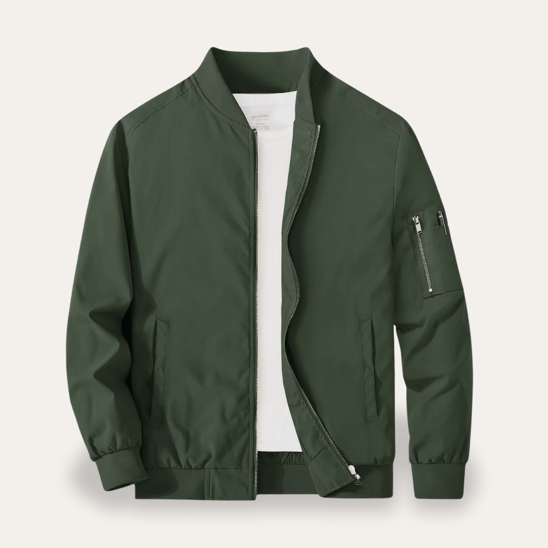 Herren Bomberjacke leicht Nylon mit Reißverschluss | Vestea
