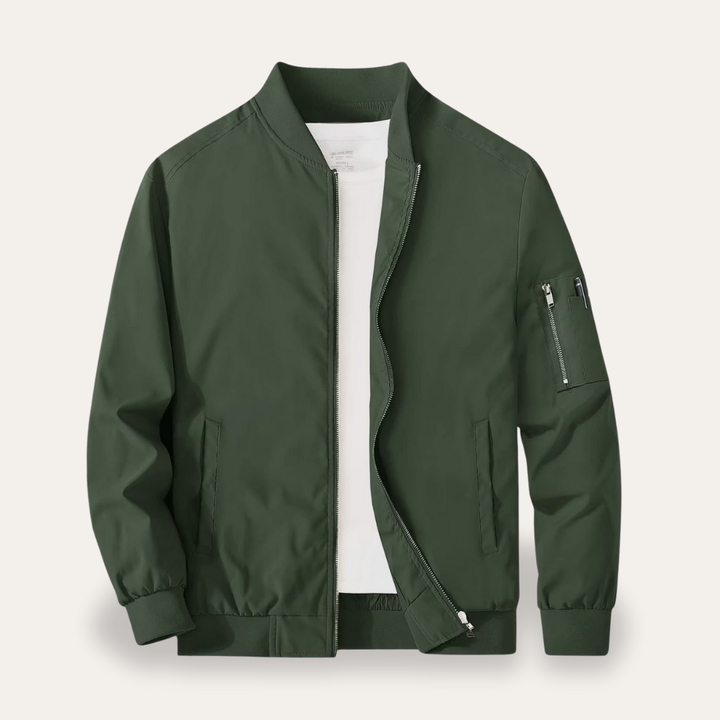 Herren Bomberjacke leicht Nylon mit Reißverschluss | Vestea