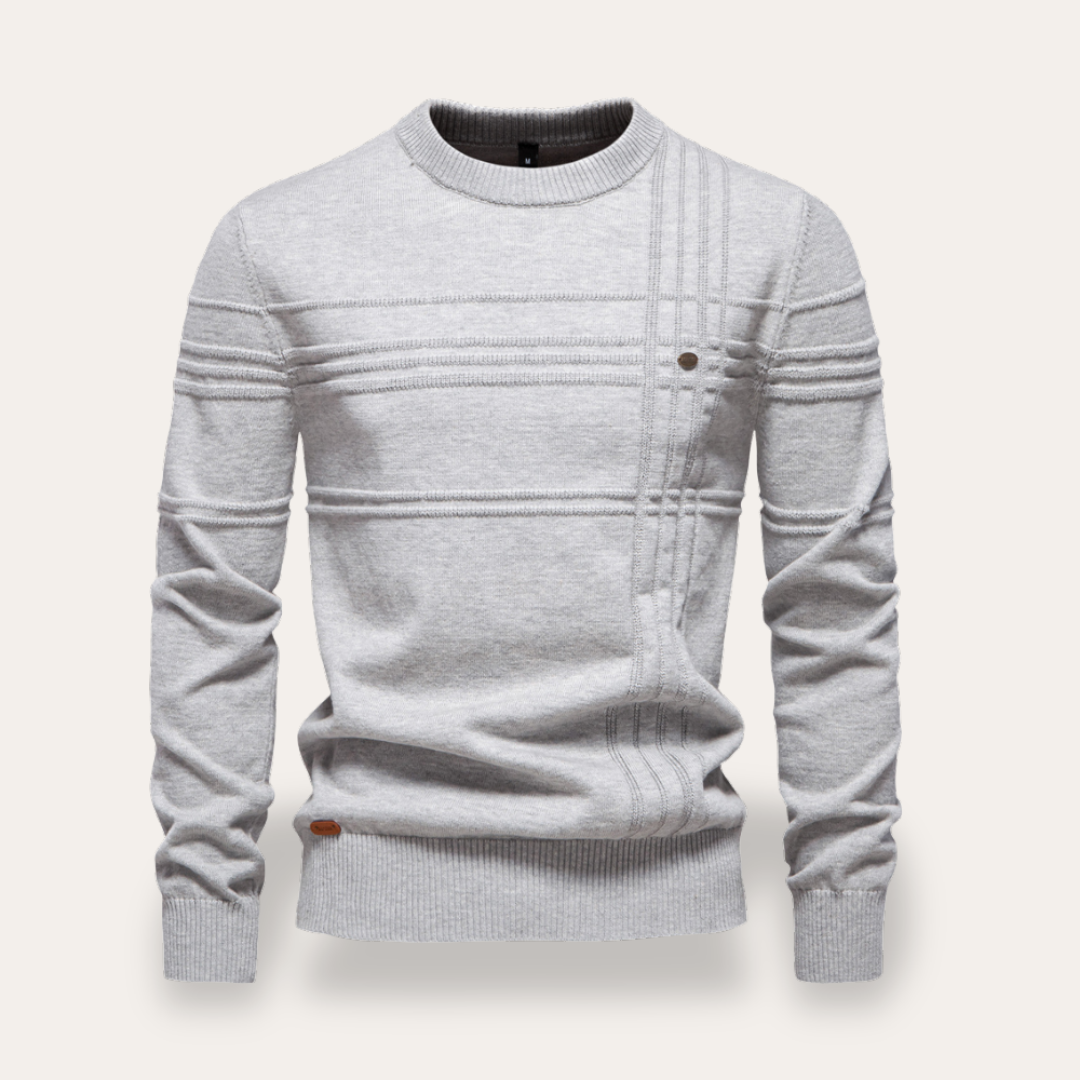Herren Pullover Strick Rundhals Slim Fit | Vestea