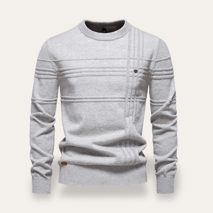 Herren Pullover Strick Rundhals Slim Fit | Vestea
