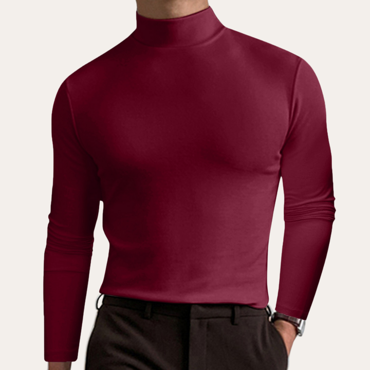 Herren Rollkragenpullover Langarm Slim Fit | Vestea